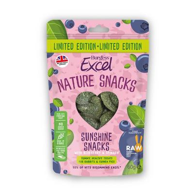 60g Blueberry & Spinach Sunshine Snacks Burgess Excel Rabbit and Guinea Pig Treats