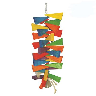 A&E Cage Company Happy Beaks Wooden Wedges with Bell Toy, Large