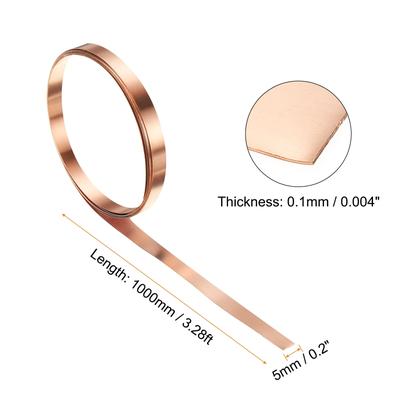 2pcs Copper Sheet Roll 0.1mm Thick Copper Flashing Strip