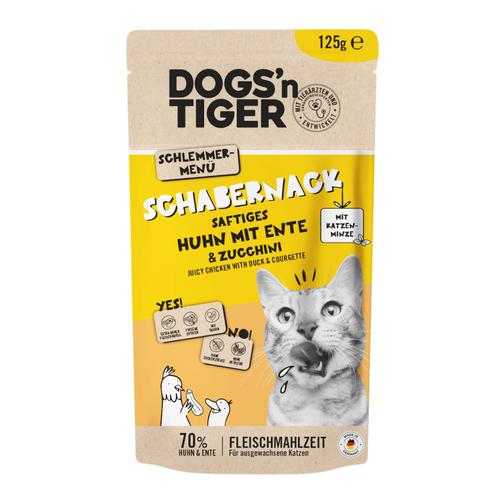 12x125g Dogs'n Tiger Cat Huhn & Ente Katzenfutter nass