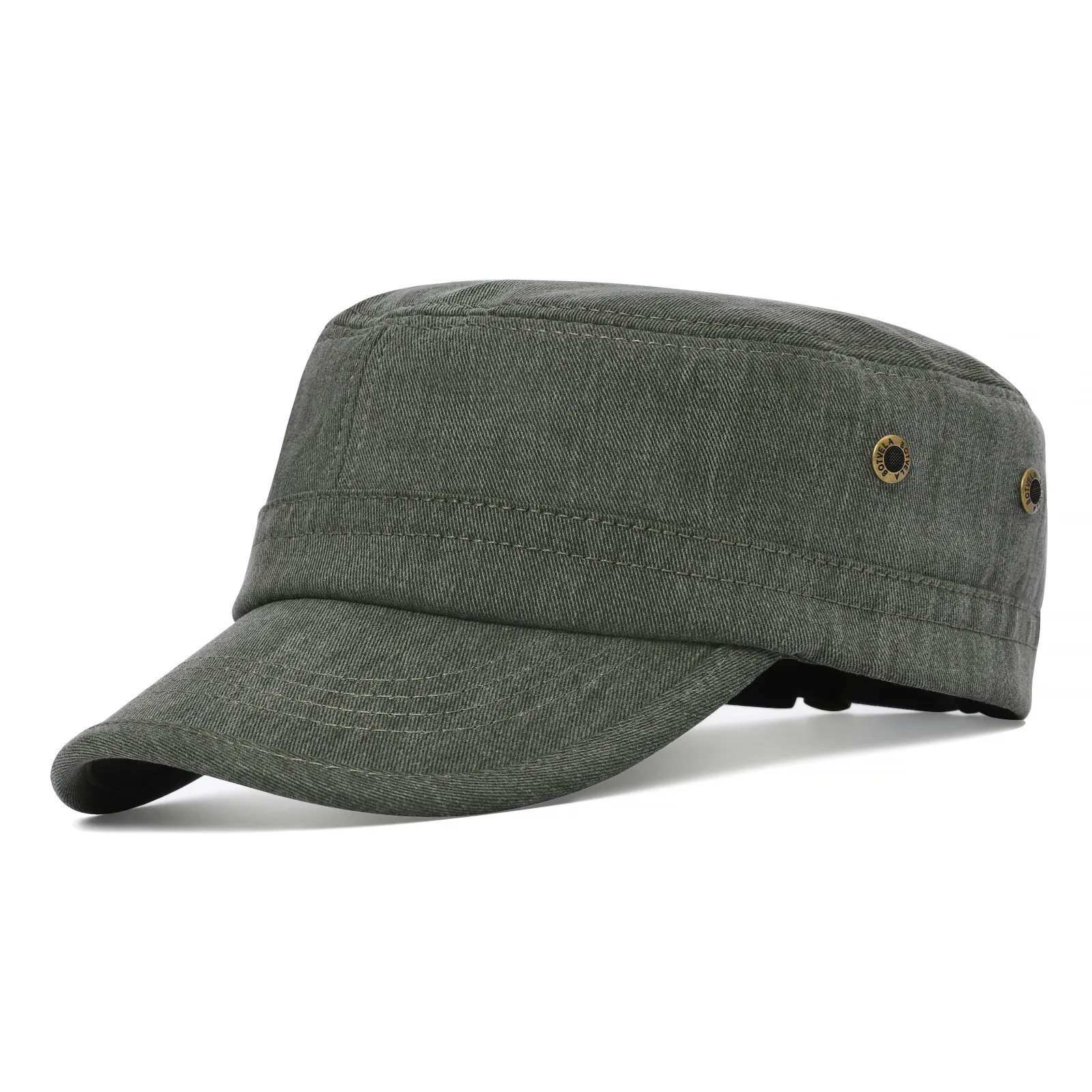 BOTVELA Berretto militare da uomo in twill di cotone da donna Cappello militare regolabile Berretto piatto vintage