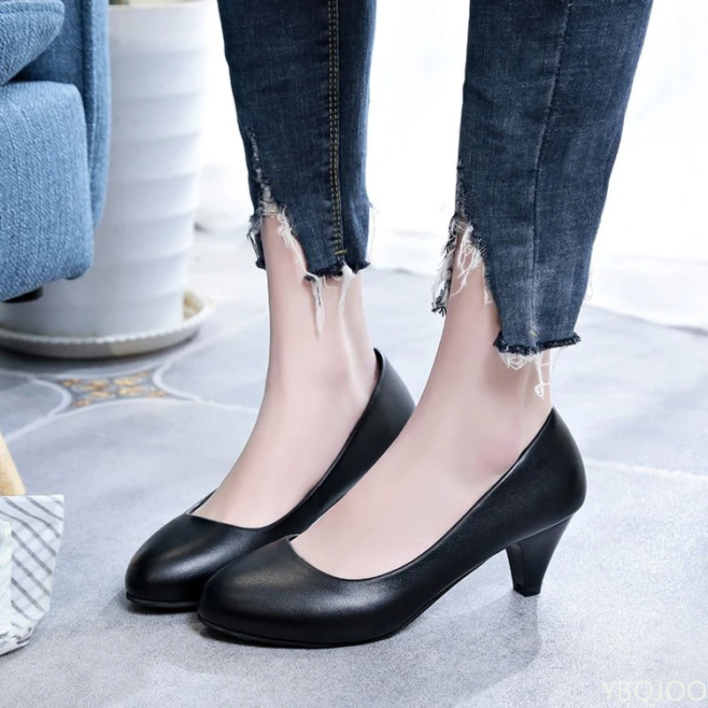 Frauen neue Trendy Schuhe Einfache Starke Ferse Mary Jane Schuhe Mode elegante pumpen Vielseitige arbeit Weibliche schuh Zapatos Mujer