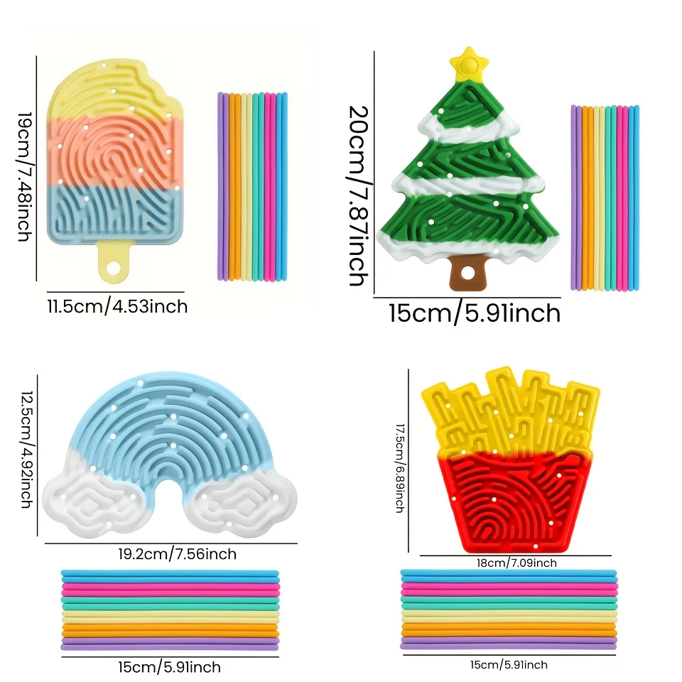 Silikon-Stresspad, soziales emotionales Lernen, kreativer Stressabbau. Perfekte Geburtstags- und Weihnachtsgeschenke Image