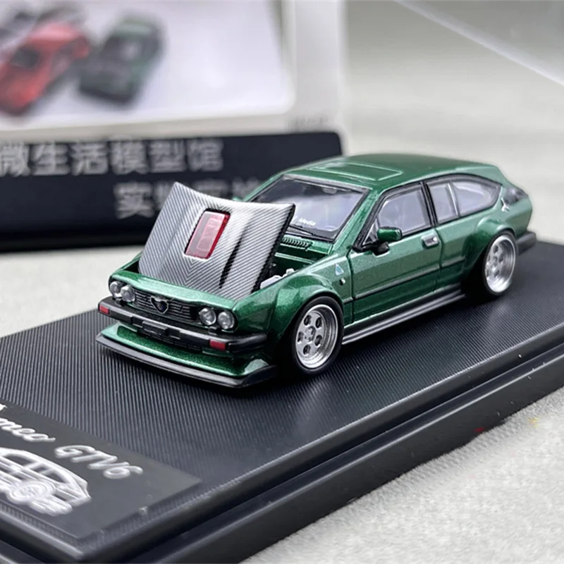 Diecast Original Maßstab 1:64 Alfa Romeo GTV6 Simulation Legierung Auto Modell Statische Anzeige Sammeln Spielzeug Geschenk Dekoration Souvenir Image
