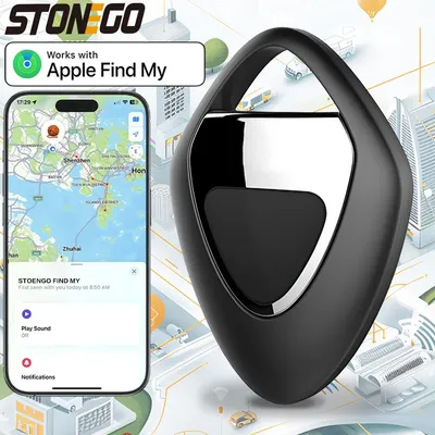 STONEO Bluetooth GPS Tracker - Smart Anti-Lost Device for Keys, Pets, Seniors, and Kids, Compatible with Apple Find