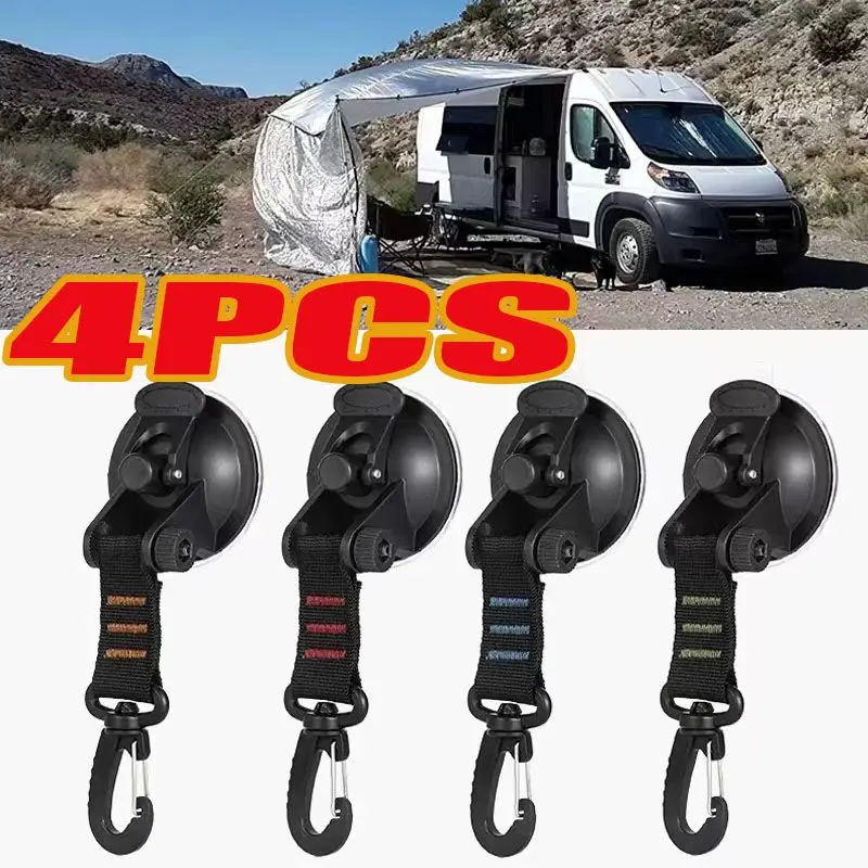 4Pcs Auto Zelt Saugnäpfe Schnalle Seite Runde/Dreieckige Markise Anker Outdoor Camping Zelt Suckers Anker Sicherung haken Image