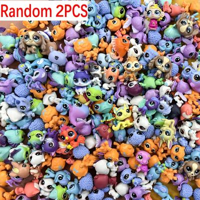 TEMU Lps Dogs Random 2pcs Animals Figurines 1.85 Inch Gift Best For Easte