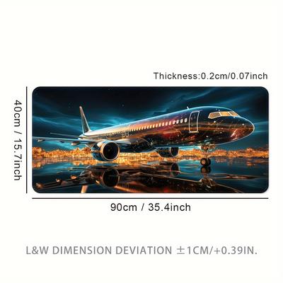 TEMU Extra-large Gaming Mouse Pad With Luxury - Washable, Non-slip Rubber Base, Precision - Ideal Desk Mat For And Professionals, Mouse Pads For Desk Image