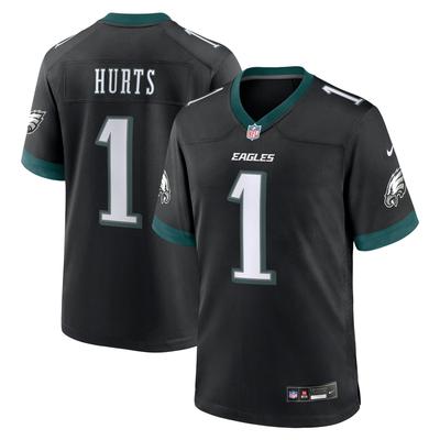 Philadelphia Eagles Nike Game Ausweichtrikot - Schwarz - Jalen Hurts - Herren Image