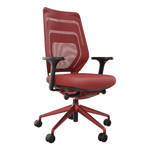 fm Büromöbel Bürostuhl »Asiento« mit Armlehnen rot
