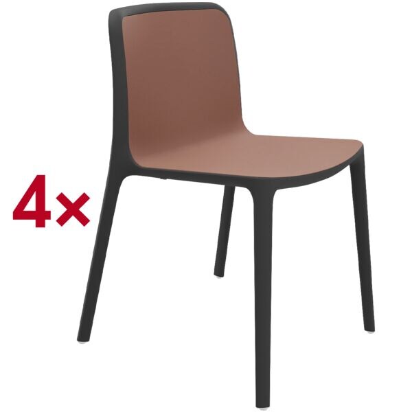 fm Büromöbel 4er-Set Besucherstühle »Cento« rot, 52.6x46.1 cm Image