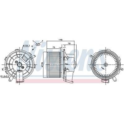 Nissens Innenraumgebläse [Hersteller-Nr. 87675] für Citroën, Fiat, Opel, Peugeot, Vauxhall Image
