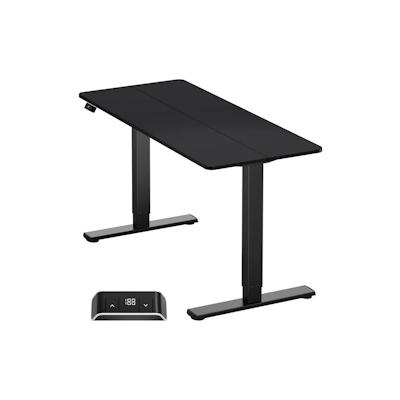 ONKRON Schreibtisch 140x60 cm, elektrisch höhenverstellbar, bis 60 kg, 25 mm/s Hubgeschwindigkeit, WDT221E-B Schwarz Image
