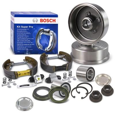 Bestprice 2x Bremstrommel + Radlager + BOSCH SuperPRO Hinterachse für Opel Image