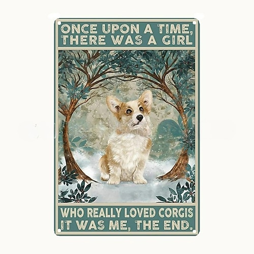 1 Stück Retro-Metall-Blechschild „Haustierhund"-Blechschild, Vintage-Küchenschilder, Wanddekoration, Malerei, Wandbehang für Heimdekoration, Wandkunst, Metall-Blechschild, 20 x 30 cm/8'' x 12'' Image