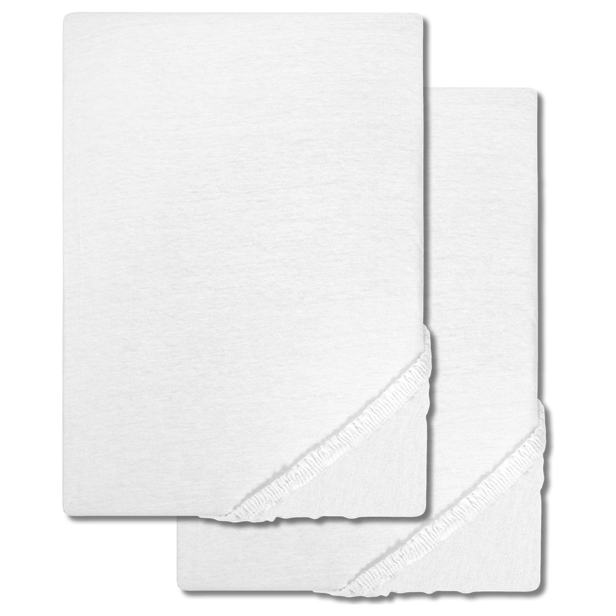 Doppelpack CloudComfort Basic Spannbettlaken weiß 140 x 190 - 160 x 200 cm Image