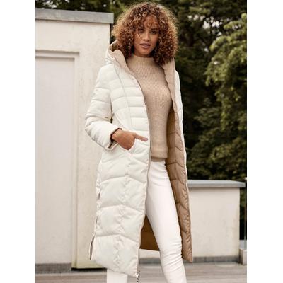 Steppmantel INSPIRATIONEN, Damen, Gr. 48, beige (ecru, taupe), 100% Polyester, Wattierung:100% Polyester, unifarben, unifarben mit Farbeinsatz, unifarben mit Farbeinsätzen, Mäntel, Topseller Image