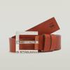 Ledergürtel G-STAR "New Duko Belt", Damen, Gr. 90, antic silber, cognac, Büffelleder, casual, Gürtel