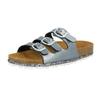 Pantolette LICO "Pantolette Bioline Sensation", Gr. 28, grau, Synthetik, Schuhe