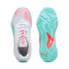 Hallenschuh PUMA "SOLARSTRIKE III W+", Gr. 41, weiß (puma weiß, electric peppermint), Textil, sportlich, Schuhe