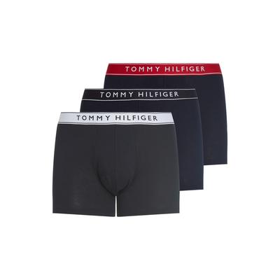 Trunk "3P TRUNK WB", Herren, Gr. M (50), th wht, med rot, dsrt sky, Jersey, Obermaterial: 95% Baumwolle, 5% Elasthan, TOMMY HILFIGER UNDERWEAR, kontrastfarbene Details, körpernah, Unterhosen, mit Logobund Image