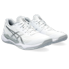 Indoorschuh ASICS "GEL-TACTIC 12", Gr. 40, weiß (weiß, pure silber), Textil, Synthetik, sportlich, Schuhe