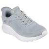 Slip-On Sneaker SKECHERS "BOBS SQUAD CHAOS-CURRENT MUSE", Damen, Gr. 40, mintgrün, sage, Textil, casual, Schuhe, Slipper, Freizeitschuh in veganer Verarbeitung