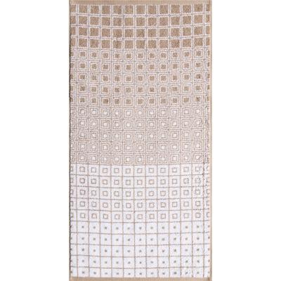 Duschtuch EGERIA "Kaya", beige, B:70cm L:140cm, Jacquard-Walkfrottier, Obermaterial: 100% Baumwolle, Handtücher (Packung), graphisches Dessin, 100% Baumwolle Image