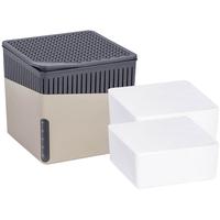 Luftentfeuchter WENKO Modell Cube, beige, B:16,5cm H:15,7cm T:16,5cm, Luftentfeuchter, mit 2 x 1000 g Entfeuchter-Blöcken