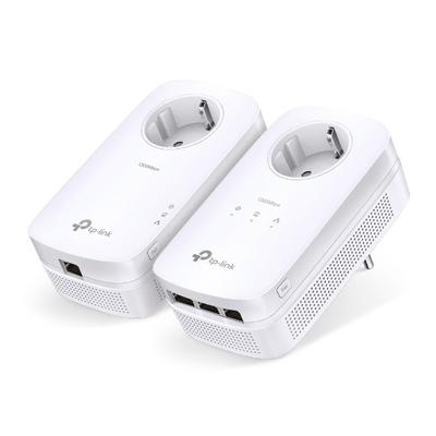 TP-LINK WLAN-Repeater "TL-PA8033P KIT AV1300 Powerline 2er KIT (3x LAN)", weiß, B:20cm H:12cm T:25cm, Router