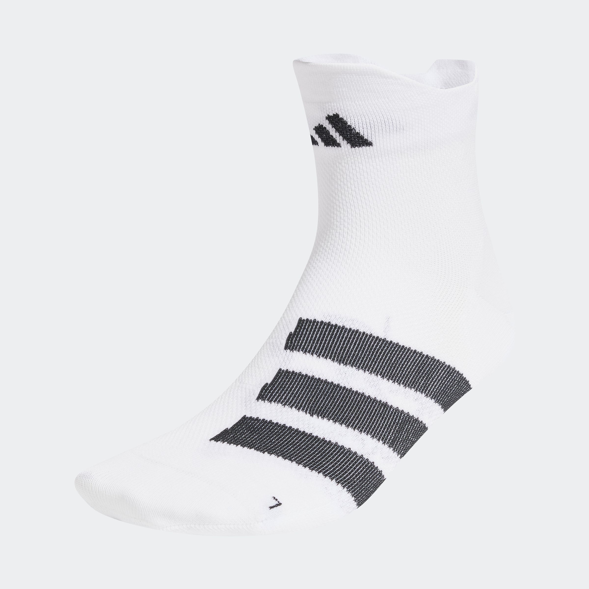Funktionssocken ADIDAS PERFORMANCE "RUNxADIZEROSock", Damen, Gr. XL (46/48), schwarz-weiß (weiß, schwarz, schwarz), Obermaterial: 78% Polyamid, 17% Polyester, 5% Elasthan, Socken
