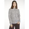 Langarmshirt HAILY’S "LS P TP Ol44ivia", Damen, Gr. L (40), beige (6601 beige leo), Jersey, Obermaterial: 71% Polyester, 26% Viskose, 3% Elasthan, animal-print, feminin, hoch geschlossener Ausschnitt, Langarm gewellter Abschluss, Shirts