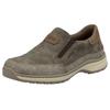 Slipper RIEKER, Herren, Gr. 45, grau (taupe, braun), Lederimitat, Basic, Schuhe, Slip-on-Sneaker, Freizeitschuh, Halbschuh mit Gummizug