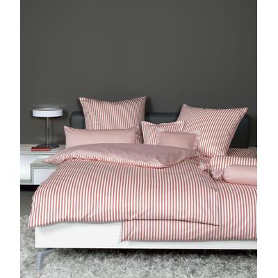 Kissenbezug JANINE "modernclassic 3912", orange (koralle), B:80cm L:80cm, Mako-Satin, Obermaterial: 100% Baumwolle, Kissenbezüge, mit Reißverschluss, Kissenhülle in Gr. 40x80 oder 80x80 cm Image