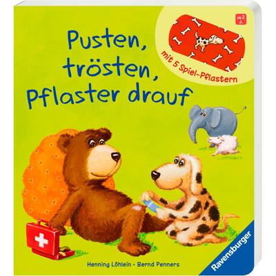 Buch RAVENSBURGER "Pappbilderbuch, Pusten, trösten, Pflaster drauf", bunt, B:21,0cm H:23,5cm T:1,0cm, Bücher