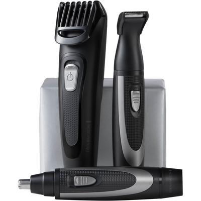 Multifunktionstrimmer REMINGTON "MB905", schwarz, HaarschneiderB:3,9cm H:15,4cm T:3,6cm, Akkubetriebener Barttrimmermit selbstschärfenden Stahlklingen, B:3,9cm H:15,4cm T:3,6cm