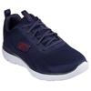 Sneaker SKECHERS "SUMMITS-TORRE", Herren, Gr. 41, blau (navy, rot), Textil, sportlich, Schuhe, Freizeitschuh, Schnürschuh mit S-Logo, Topseller