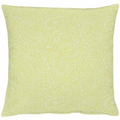 Dekokissen APELT "7907 Uni Paisley" Gr. 2, grün (grün, unifarben), B:48cm L:48cm, Polyester, Kunstfaser, Dekokissen_Sitzkissen_Kissenhüllen, Kissenhülle mit Füllung, 1 Stück Image