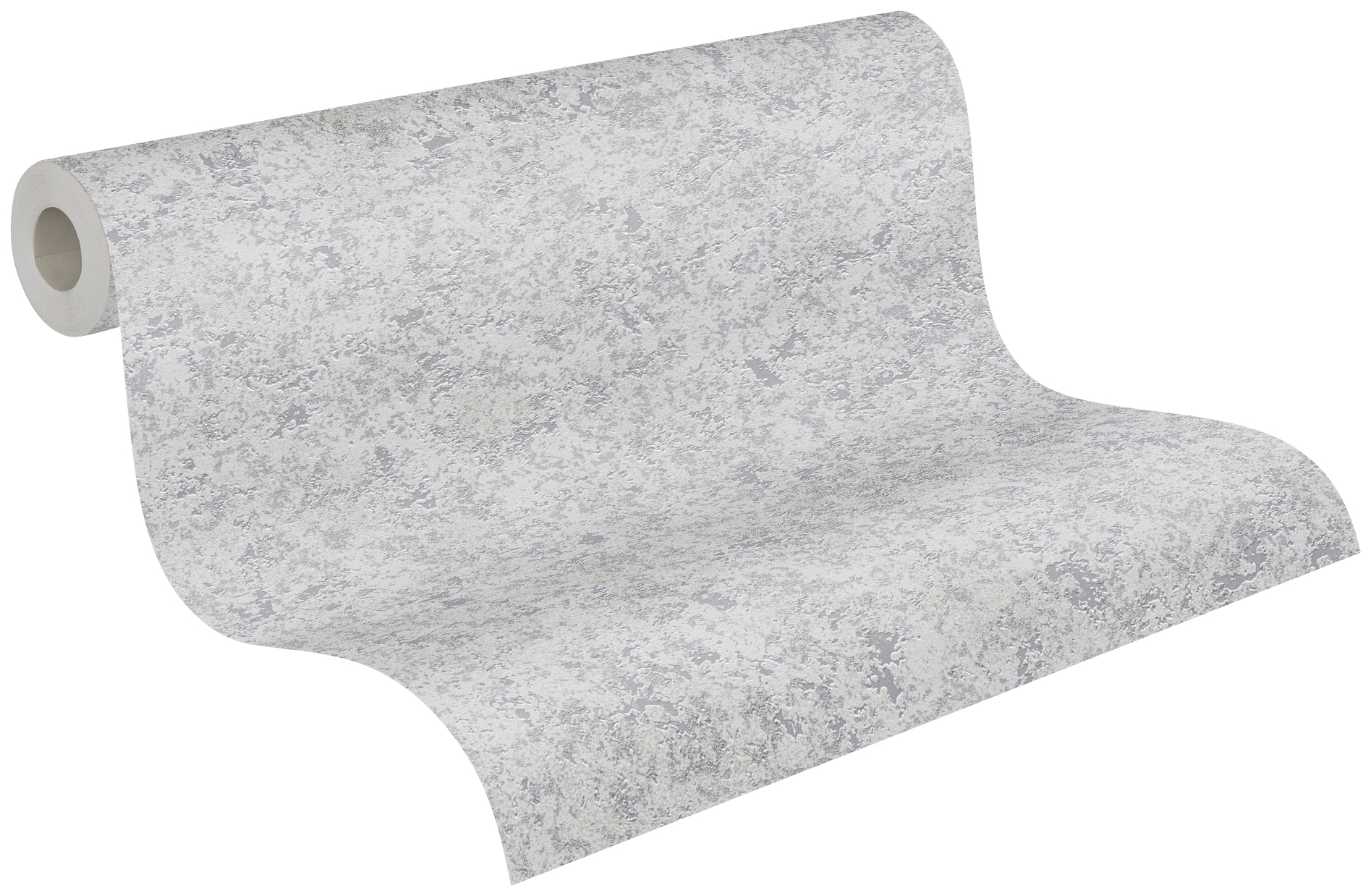 Vliestapete A.S. CRÉATION "Attractive", grau (grau silber), B:0,53m L:10,05m, Vinyl, Vlies, Tapeten, Tapete Uni einfarbig Tapeten Wohnzimmer Schlafzimmer Küche Flur Design