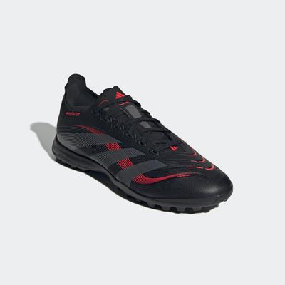 Fußballschuh ADIDAS PERFORMANCE "PREDATOR LEAGUE TF", Gr. 44,5, core schwarz, grau four, lucid rot, Synthetik, sportlich, Schuhe Image