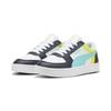 Sneaker PUMA "CAVEN 2.0 BLOCK JR", Kinder, Gr. 37,5, puma weiß, safe lake, new navy, Synthetik, mehrfarbig, sportlich, Schuhe