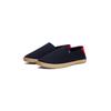 Slipper TOMMY HILFIGER "HILFIGER ESPADRILLE CORE TEXTILE", Herren, Gr. 43, blau (dunkelblau, rot), Baumwolle, sportlich, Schuhe, Schlupfschuh, Espadrilles, Sommerschuh, Kontrastbesatz an der Ferse