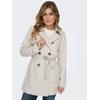 Trenchcoat ONLY "ONLVALERIE TRENCHCOAT OTW NOOS", Damen, Gr. M (38), gelb (moonbeam), Web, Obermaterial: 100% Polyester, unifarben, casual, Langarm, Mäntel