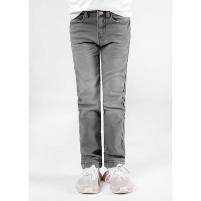 Slim-fit-Jeans STACCATO "EMMA", Mädchen, Gr. 116, Normalgrößen, grau (hellgrau), Oberstoff: 70% Baumwolle, 28% Polyester, 2% Elasthan., unifarben, Crinkleoptik, Basic, skinny fit, Jeans, Slim Fit Image