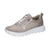 Plateausneaker WALDLÄUFER "H-AJALA", Damen, Gr. 5 (38), gold (beige, goldfarben), Veloursleder, Nappaleder, Nubukleder, Textil, kontrastfarbene Details, sportlich, Schuhe, Halbschuh, Schnürschuh, Freizeitschuh mit Kontrastbesätzen, Weite H