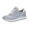 Keilsneaker WALDLÄUFER "HIROKO", Damen, Gr. 9 (43), weiß (hellblau, weiß), Nubukleder, Textil, Nappaleder, sportlich, Schuhe Sneaker, Schnürschuh, Freizeitschuh, Halbschuh, Kontrastbesatz, Weite H