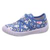 Hausschuh SUPERFIT "BILL WMS: Mittel", Kinder, Gr. 28, blau (blau, kombiniert), Baumwolle, casual, Schuhe, Klettschuh mit Klettverschluss, Größenschablone zum Download