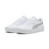Sneaker PUMA "Carina 3.0 Aqua Metallics Sneakers Damen", Gr. 38.5, weiß (weiß silber metallic), Obermaterial: Synthetik, Textil; Futter: Textil; Innensohle: Textil; Laufsohle: Gummi, Schuhe