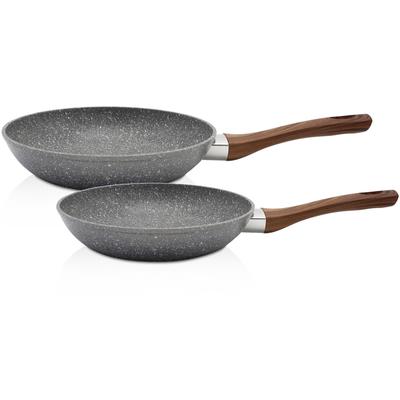 Pfannen-Set KRÜGER "Nevada", grau, Pfannen, Soft-Touch-Griff, flach, Ø 24/28 cm, Induktion Image