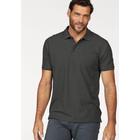 Poloshirt FRUIT OF THE LOOM, Herren, Gr. S (44/46), grau (graphit), Piquu00e9, Obermaterial: 100% Baumwolle, klassisch, schmal, Kurzarm, Shirts, Piqué
